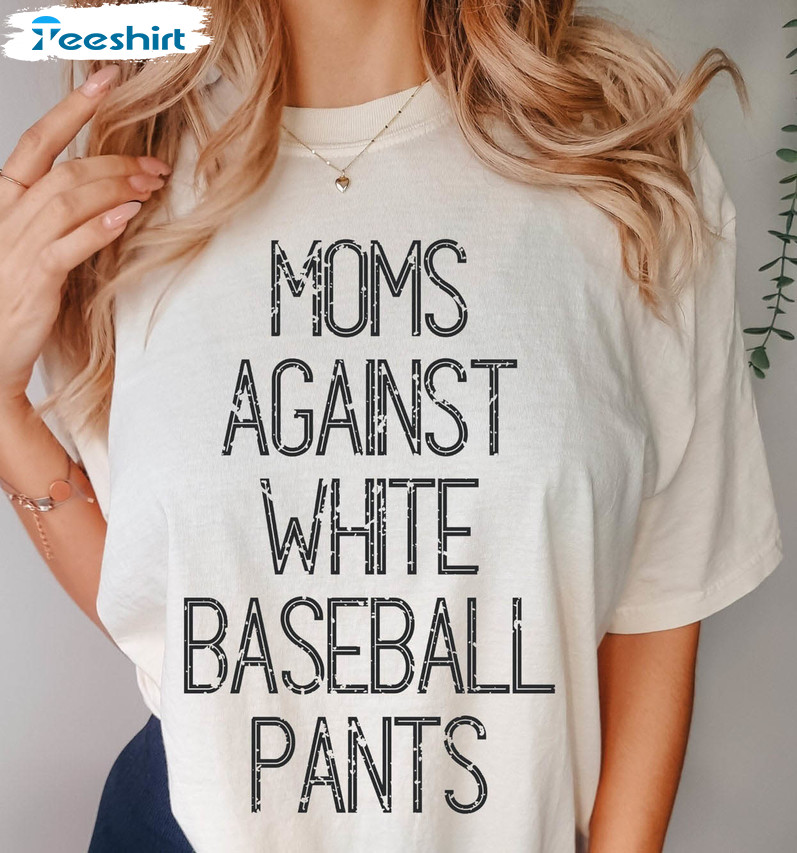 Vintage Moms Against White Baseball Pants Shirt, Baseball Trendy Sweatshirt Unisex Hoodie