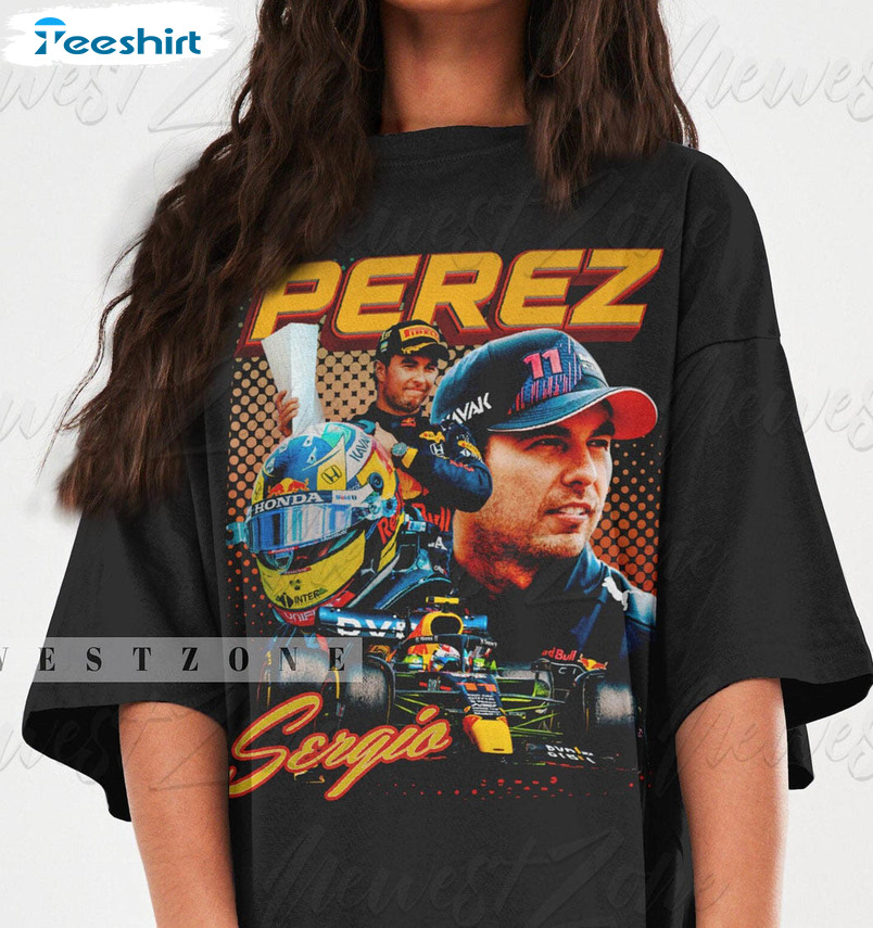 Sergio Perez Formula 1 Shirt, Driver Racing Championship Crewneck Unisex T-shirt