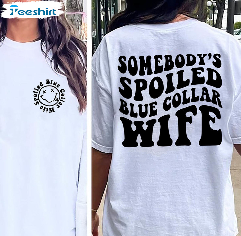 Spoiled Blue Collar Wife Vintage Shirt, Mom Life Short Sleeve Unisex T-shirt