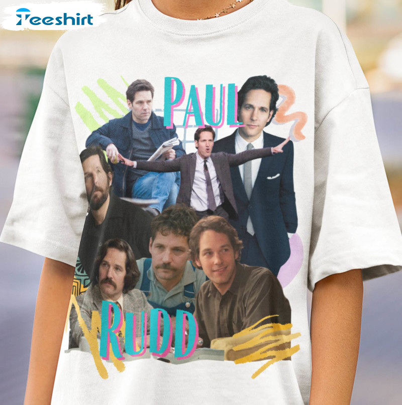 Paul Rudd Vintage Shirt, Retro Movie Star Short Sleeve Tee Tops