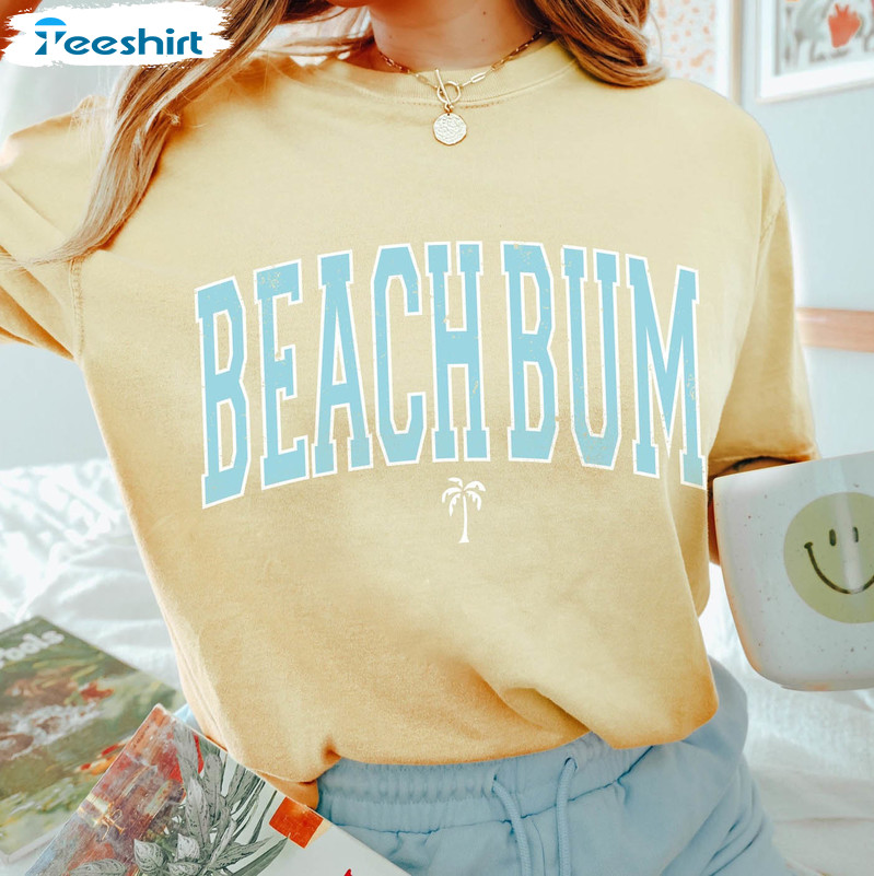 Beachbum Beach Bum Shirt, Vintage Summer Vacation Long Sleeve Tee Tops