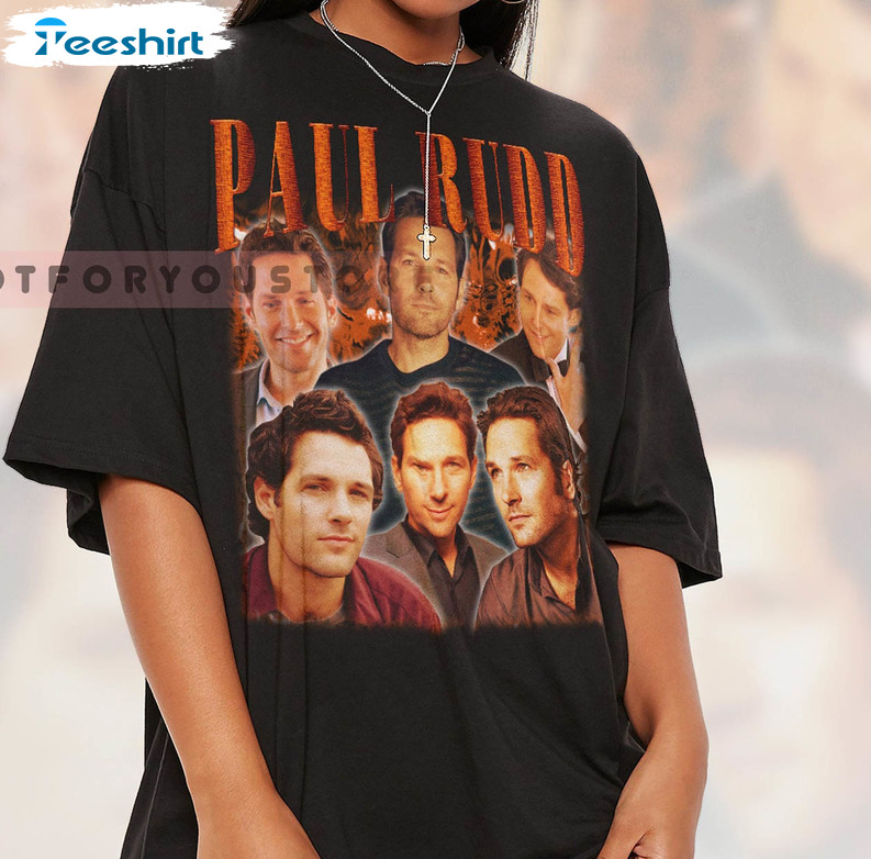 Paul Rudd Shirt , Vintage American Actor Unisex T-shirt Short Sleeve