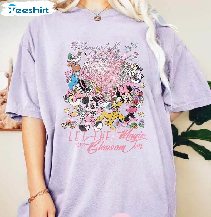 Epcot Flower And Garden Shirt, Let The Magic Blossom Disney Sweater Long Sleeve