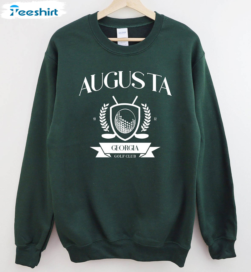 Augusta Georgia Vintage Shirt, Trendy Golfing Unisex Hoodie Long Sleeve