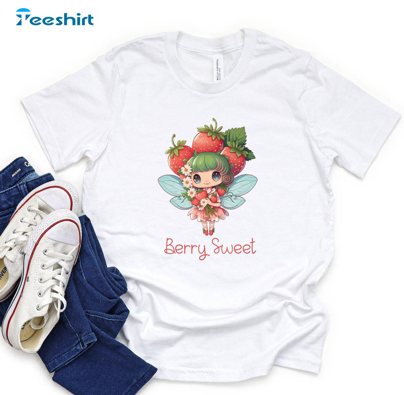 Strawberry Fairy Berry Sweet Summer Shirt, Cute Short Sleeve Unisex T-shirt