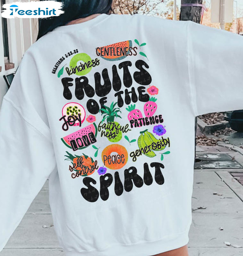 Fruits Of The Spirit Cute Shirt, Vintage Unisex Hoodie Long Sleeve