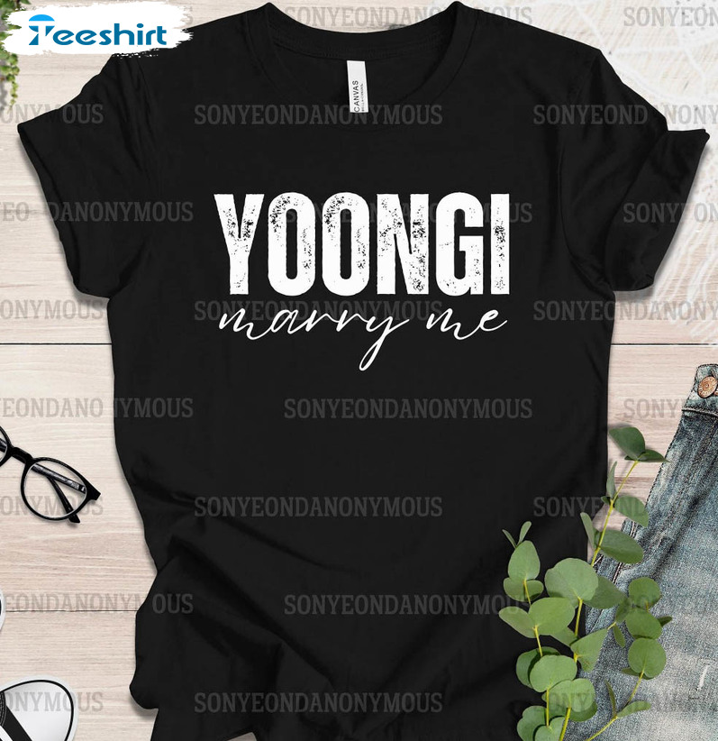 Yoongi Marry Me Trendy Shirt, Yoongi Suga Tour Long Sleeve Unisex T-shirt