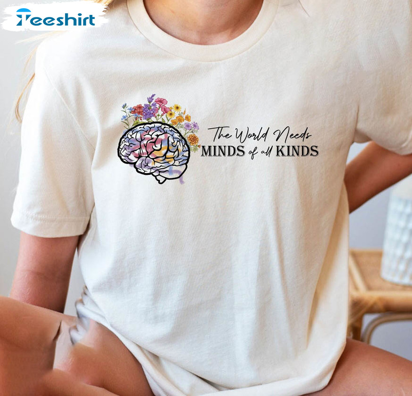 The World Needs All Kinds Of Minds Trendy Shirt, Vintage Autism Awareness Long Sleeve Unisex T-shirt