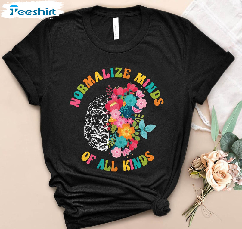 Normalize Minds Of All Kinds Vintage Shirt, Mental Health Autism Long Sleeve Sweatshirt