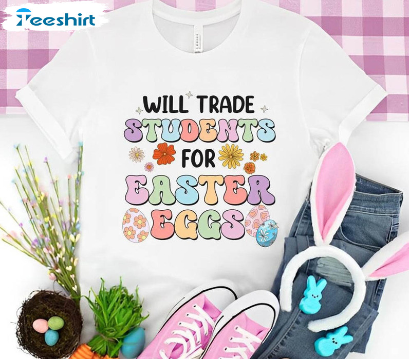 Will Trade Sister For Easter Eggs Vintage Shirt, Bunny Nursing Student Tee Tops Short Sleeve