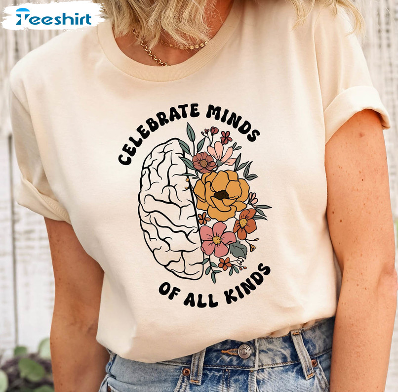 Celebrate Minds Of All Kinds Vintage Shirt, Speech Therapy Sped Crewneck Sweatshirt