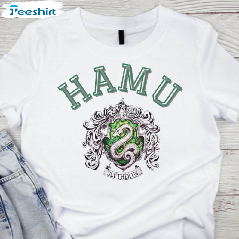 Hamu Slytherin Shirt, Trendy Hbcu School Of Magic Hogwarts Unisex Hoodie Tee Tops