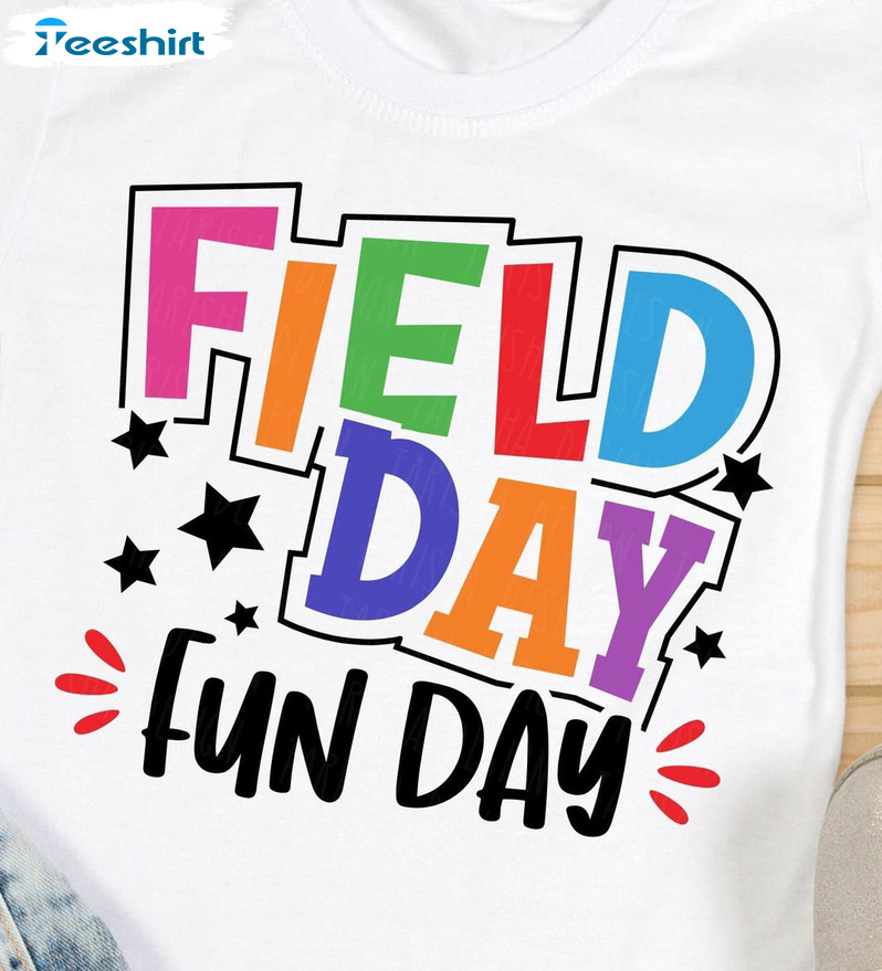 Field Day Fun Day Funny Teacher Shirt, Trendy Field Day Unisex Hoodie Short Sleeve