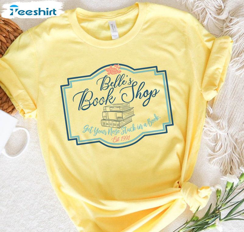 Belle's Book Shop Shirt, Vintage Magical Tee Tops Unisex T-shirt