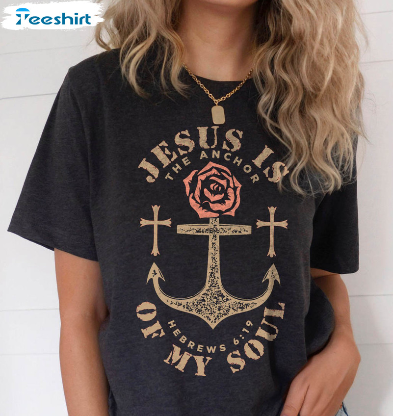 Christian Shirt, Vintage Faith Jesus Short Sleeve Crewneck