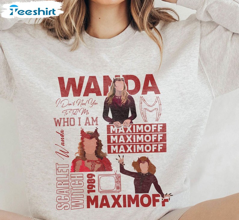 Wanda Maximoff Scarlet Witch Shirt, Trendy Maximoff 1989 Crewneck Unisex Hoodie