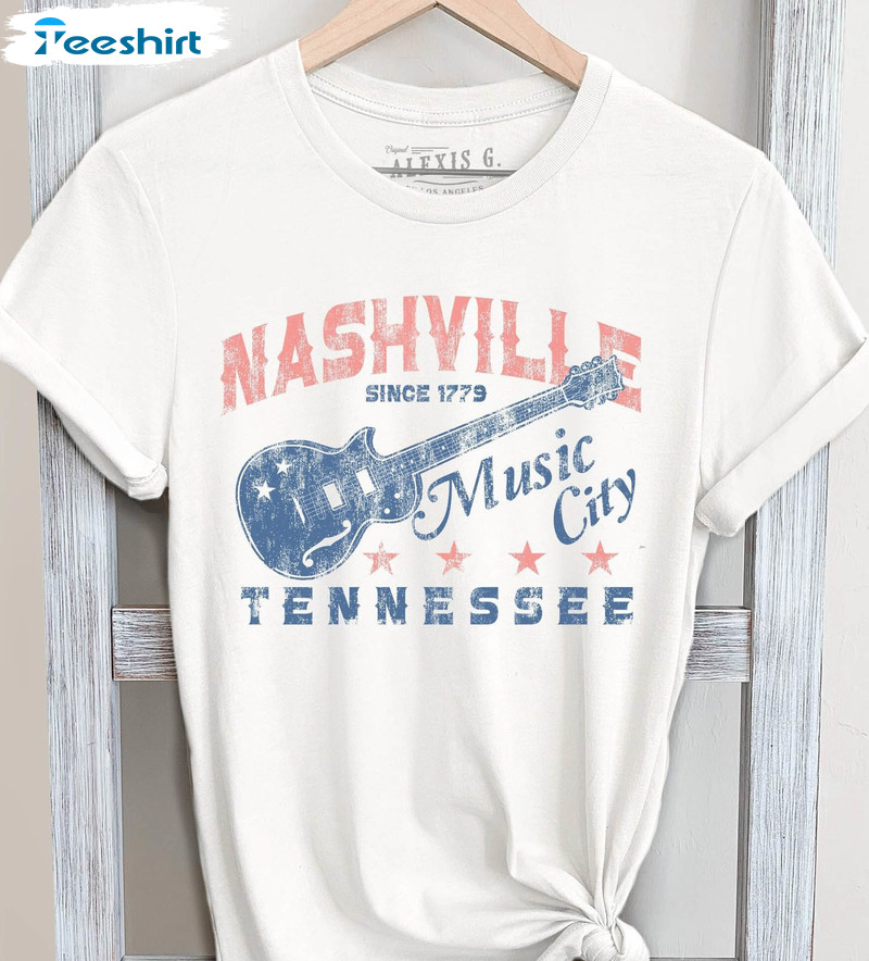 Nashville Music City Trendy Shirt, Country Music Long Sleeve Unisex Hoodie