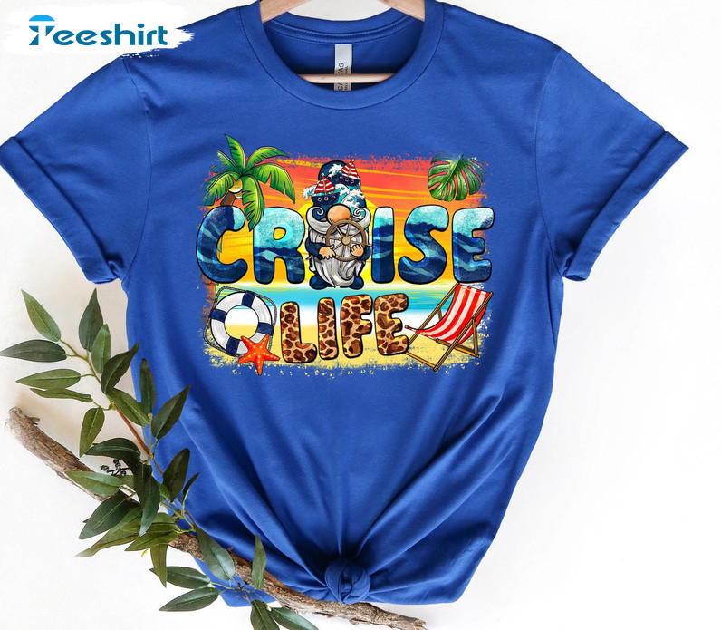Western Cruise Life Sailor Gnome Shirt, Family Cruise Long Sleeve Unisex Hoodie