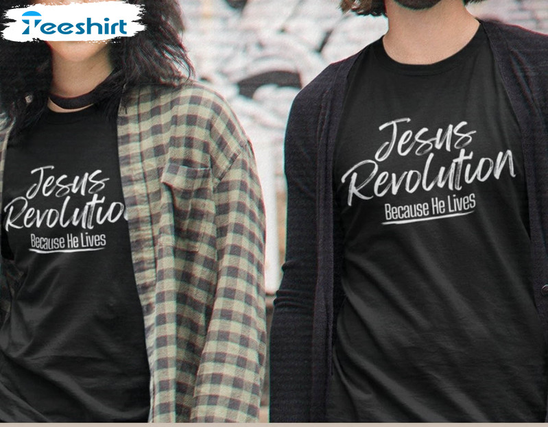 Jesus Revolution Vintage Shirt, He Lives Tee For Christian Short Sleeve Unisex Hoodie