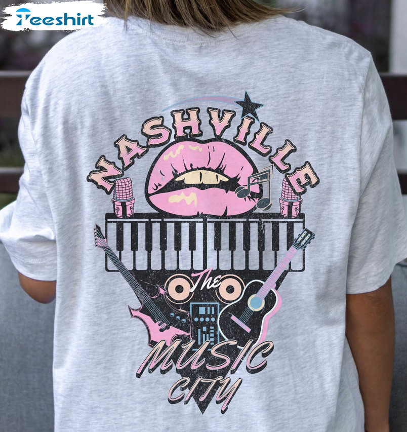 Nashville Music City Trendy Shirt, Country Music Lover Long Sleeve Unisex T-shirt