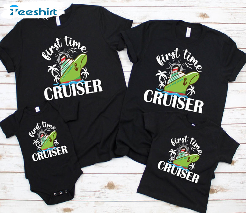 First Time Cruiser Shirt, Family Cruise Matching Sweatshirt Short Sleeve