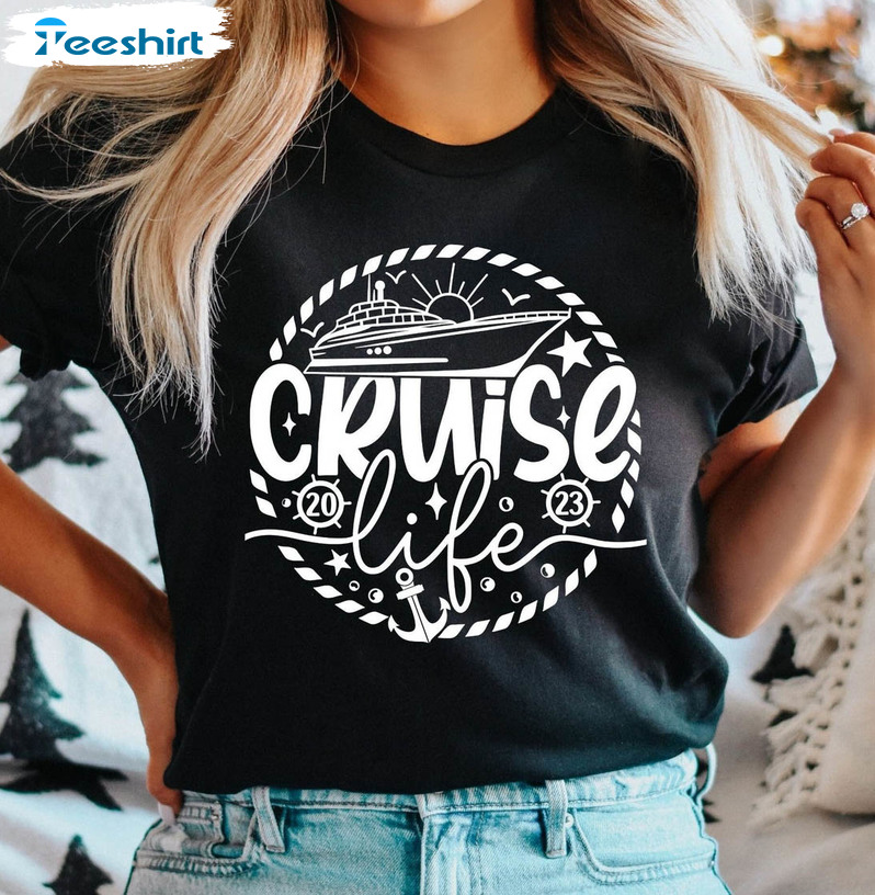 Cruise Life 2023 Shirt, Couples Trip Unisex T-shirt Long Sleeve