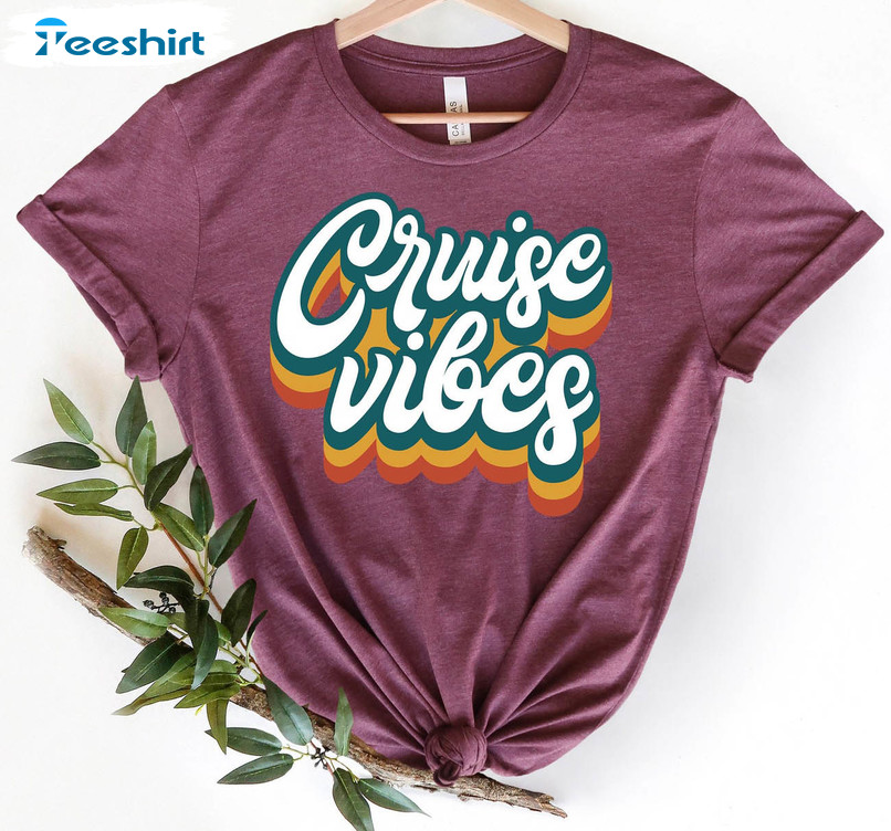 Cruise Vibes Vintage Shirt, Cruise Vacation Long Sleeve Unisex Hoodie