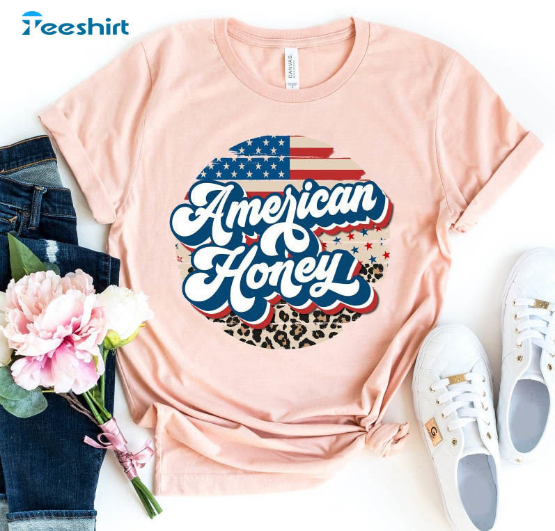 American Honey Vintage Shirt, Retro 4th Of July Patriotic Unisex T-shirt Unisex Hoodie