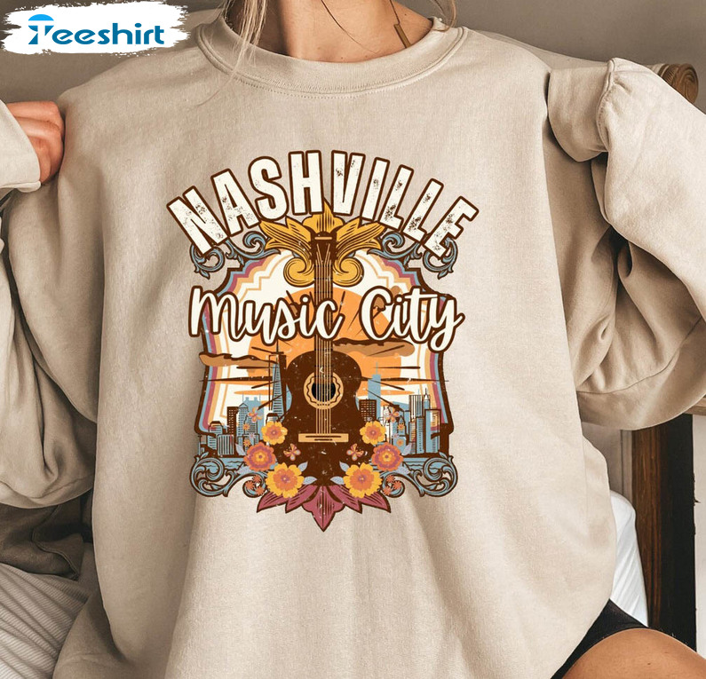 Nashville Tennessee Vintage Shirt, Howdy Music City Long Sleeve Sweatshirt