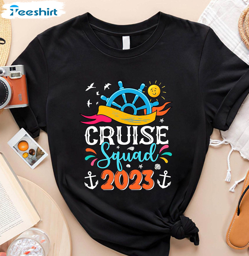 Cruise Squad 2023 Trendy Shirt, Family Cruise Trip Tee Tops Short Sleeve