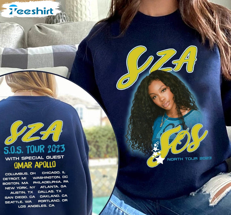 Sza North American Tour Shirt, Trendy Sos Album Long Sleeve Unisex Hoodie