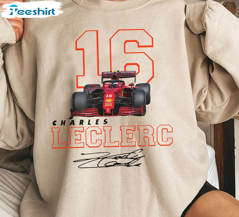 Vintage Charles Leclerc Trendy Shirt, Formula 1 Unisex T-shirt Long Sleeve