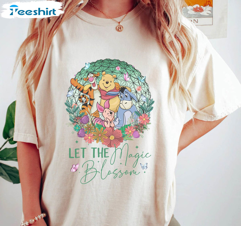 Let The Magic Blossom Disney Trendy Shirt, Epcot Flower And Garden Festival Long Sleeve Unisex Hoodie