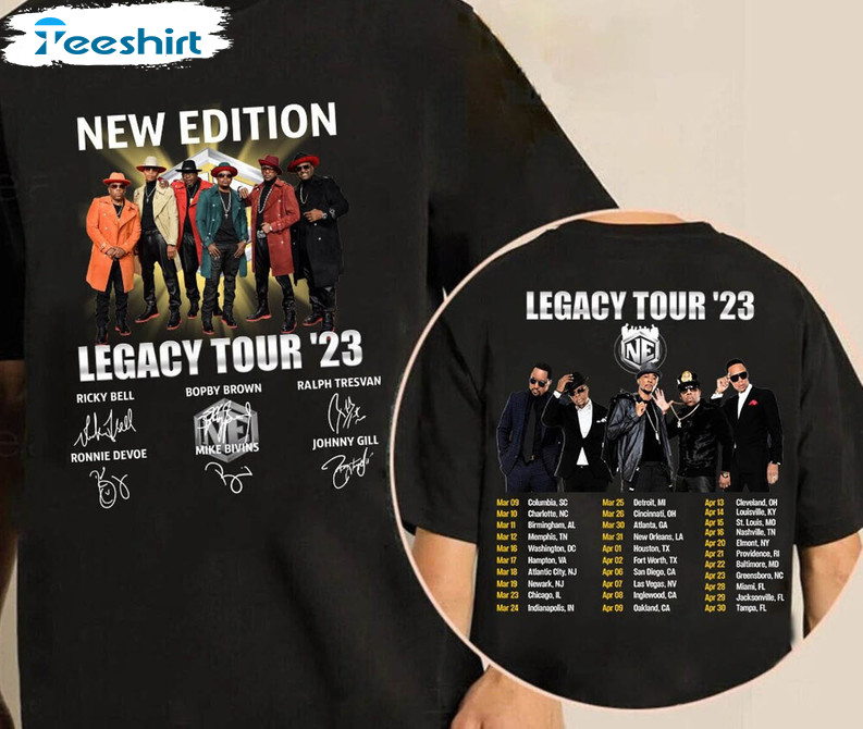 New Edition Band Shirt, Trendy Legacy Tour 2023 Long Sleeve Sweater