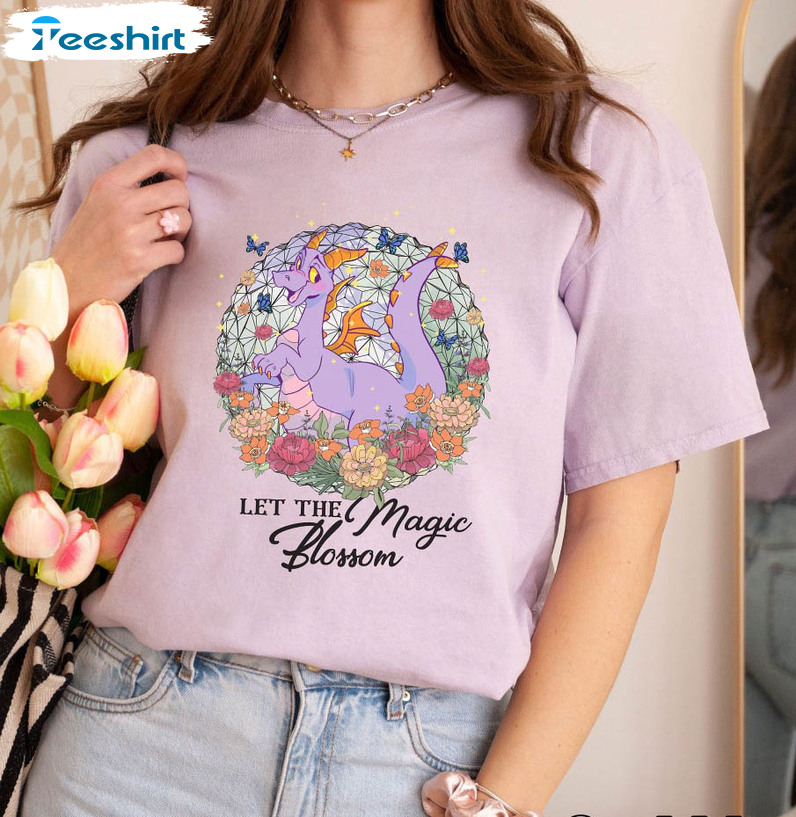 Let The Magic Blossom Shirt, Funny Disney Epcot Flower And Garden Festival Long Sleeve Unisex T-shirt