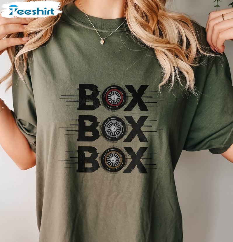 Box Box Box Trendy Shirt, Formula 1 Short Sleeve Tee Tops