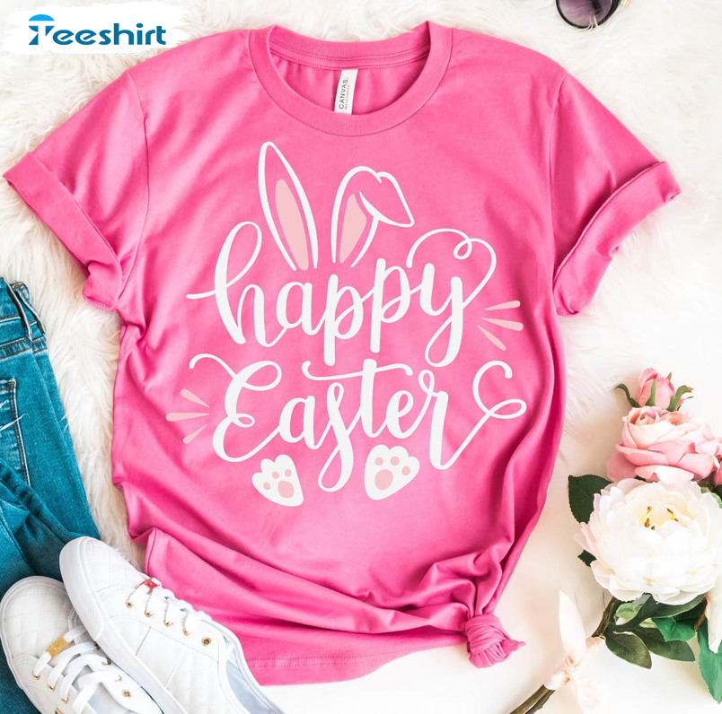 Happy Easter Trendy Shirt, Easter Holiday Unisex Hoodie Short Sleeve