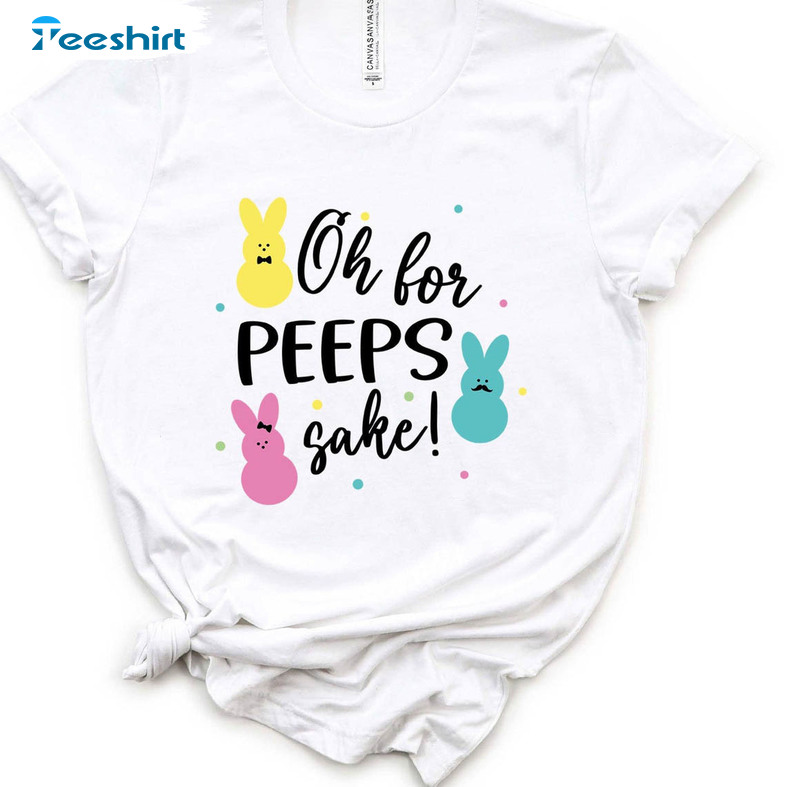 Oh For Peeps Sake Vintage Shirt, Easter Bunny Lover Unisex T-shirt Long Sleeve