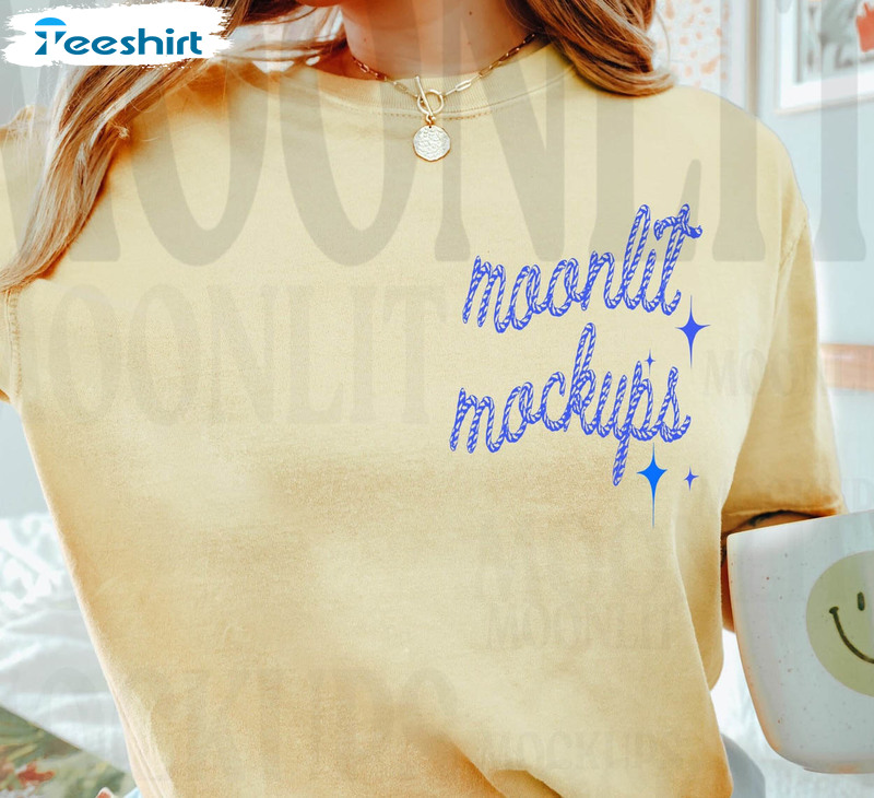 Moonlit Mockups Trendy Sweatshirt, Unisex T-shirt