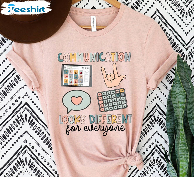 Communication Is Different Trendy Shirt, Speech Therapy Speech Pathologist Unisex Hoodie Long Sleeve