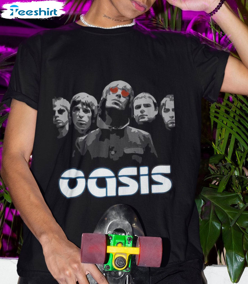 Oasis 2023 Trendy Shirt, Oasis Rock Band Short Sleeve Sweater