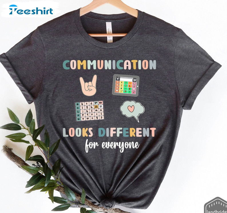 Communication Is Different Shirt, Speech Therapy Speech Pathologist Sweatshirt Unisex Hoodie