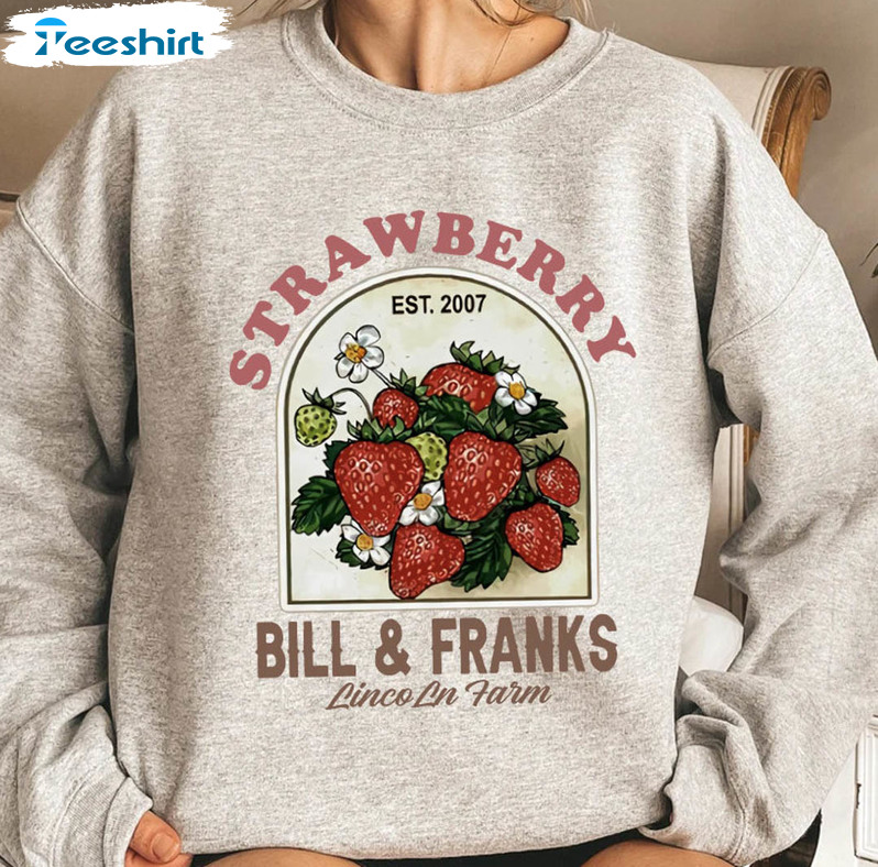 Strawberry Farm Lgbtq Shirt, Trendy Bill And Frank Lincoln Short Sleeve Sweater