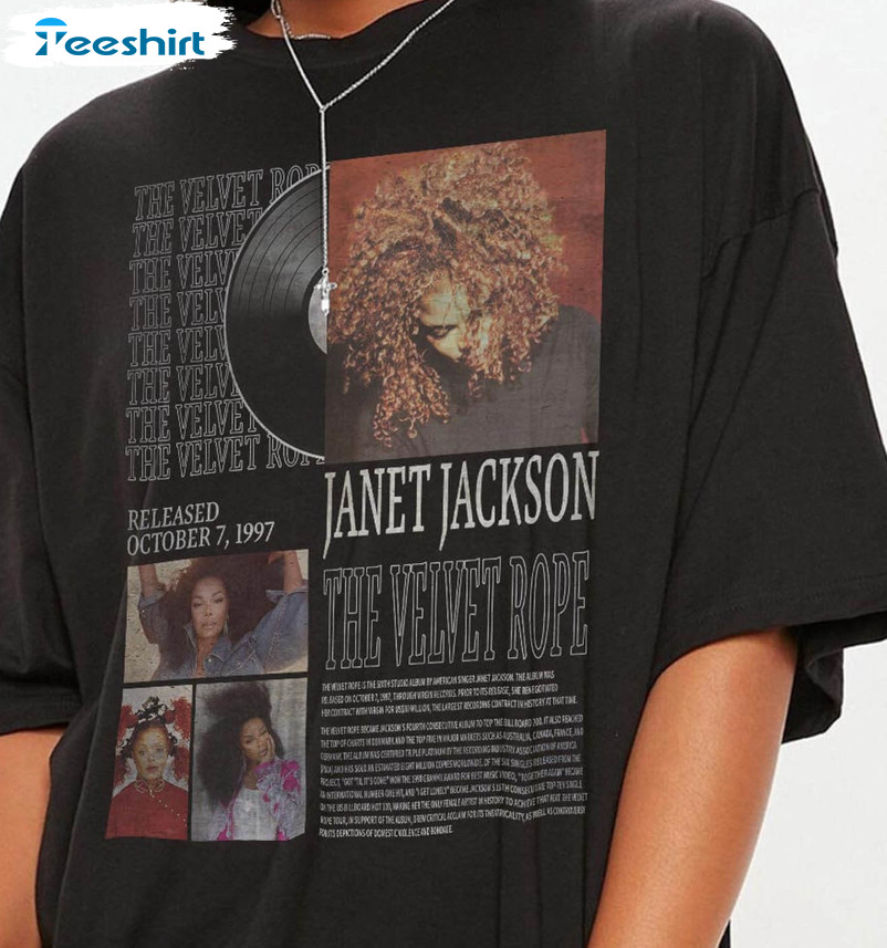Vintage Janet Jackson Together Again Shirt, The Velvet Rope Album Long Sleeve Unisex Hoodie