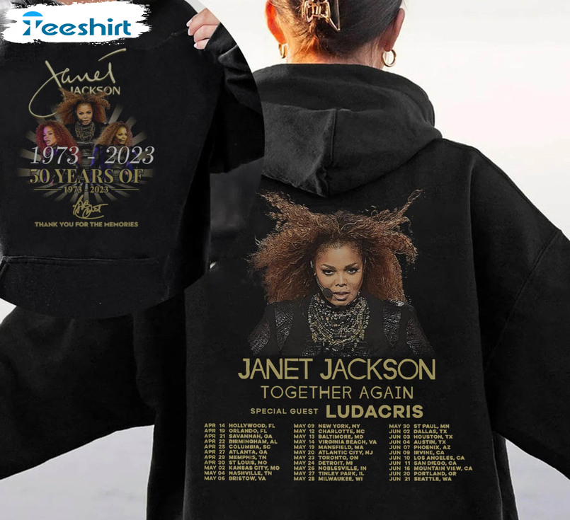Janet 2023 Tour Shirt, Jackson Together Again Tour 2023 Long Sleeve Unisex T-shirt