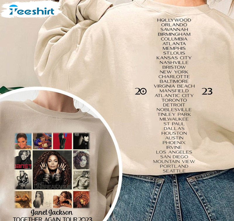 Janet Jackson Together Again Tour Trendy Shirt, Vintage Long Sleeve Unisex Hoodie