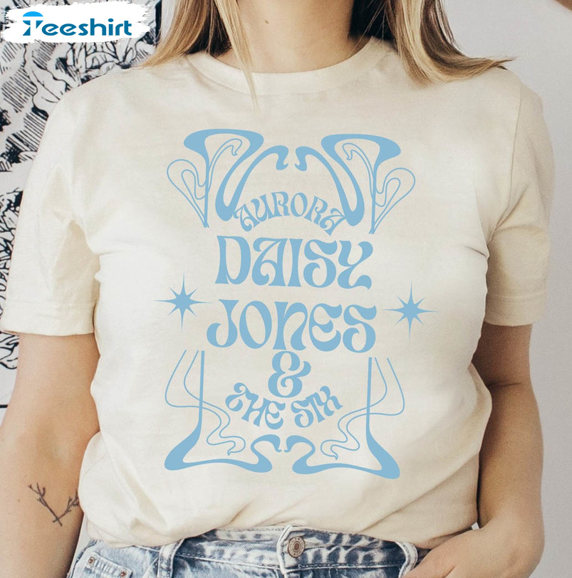 Blue Vintage Daisy Jones And The Six Shirt, Aurora Tour Rock And Roll Tee Tops Unisex Hoodie
