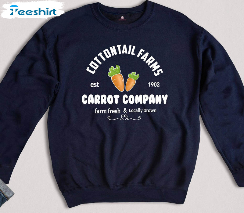 Cottontail Farms Carrot Company Funny Shirt, Happy Easter Unisex T-shirt Short Sleeve