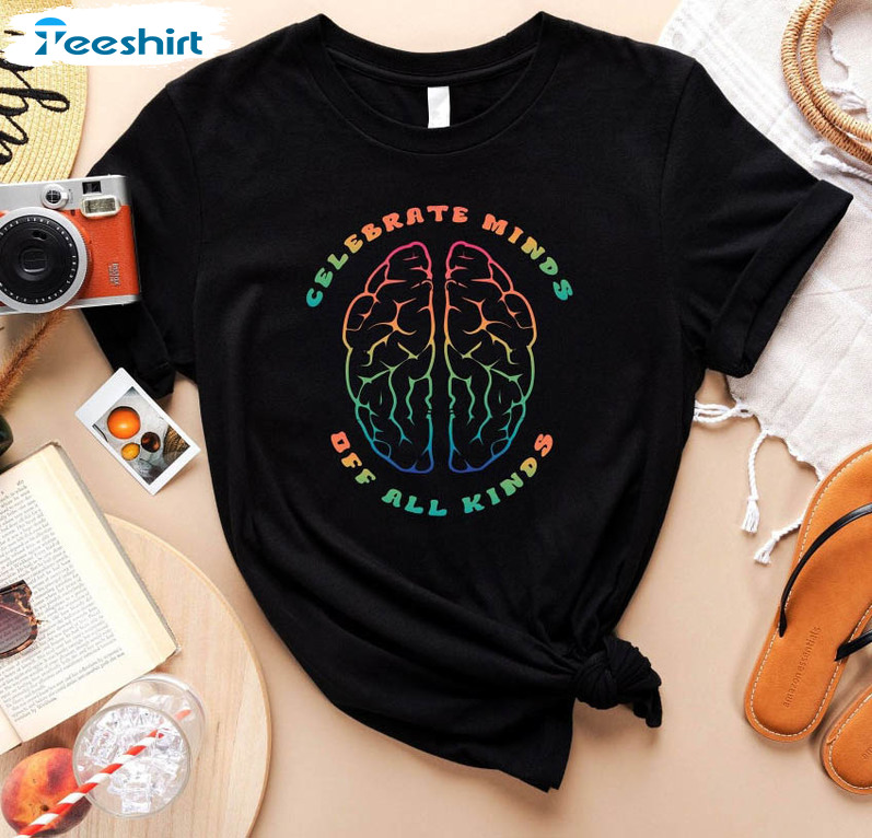 Celebrate Minds Of All Kinds Vintage Shirt, Autism Day Unisex T-shirt Short Sleeve