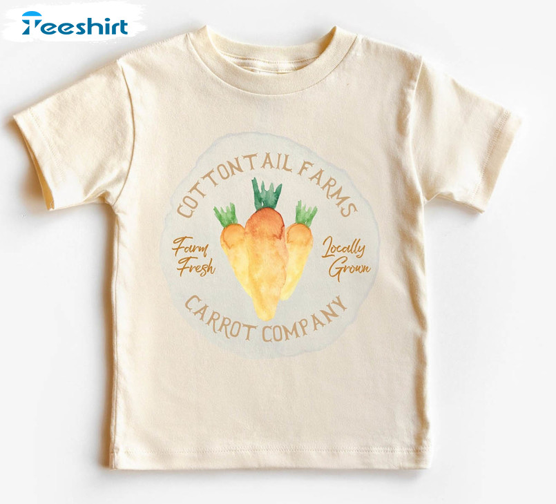 Cottontail Farms Carrot Company Shirt, Funny Easter Long Sleeve Unisex T-shirt